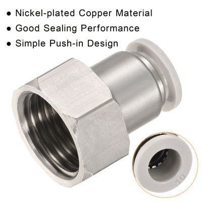 Harfington Push to Connect Fittings Female Thread Fit Tube Straight Union Fittings