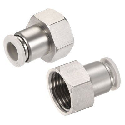 Harfington Push to Connect Fittings Female Thread Fit Tube Straight Union Fittings