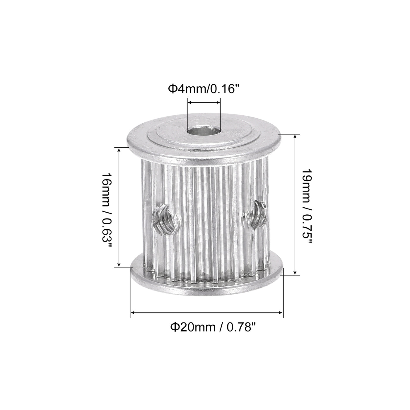 Harfington Timing Pulley Synchronous Wheel Belts Drive Gear Screw for Belt, 3D Printer, CNC