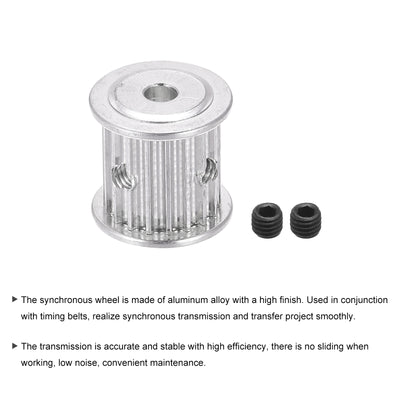 Harfington Timing Pulley Synchronous Wheel Belts Drive Gear Screw for Belt, 3D Printer, CNC