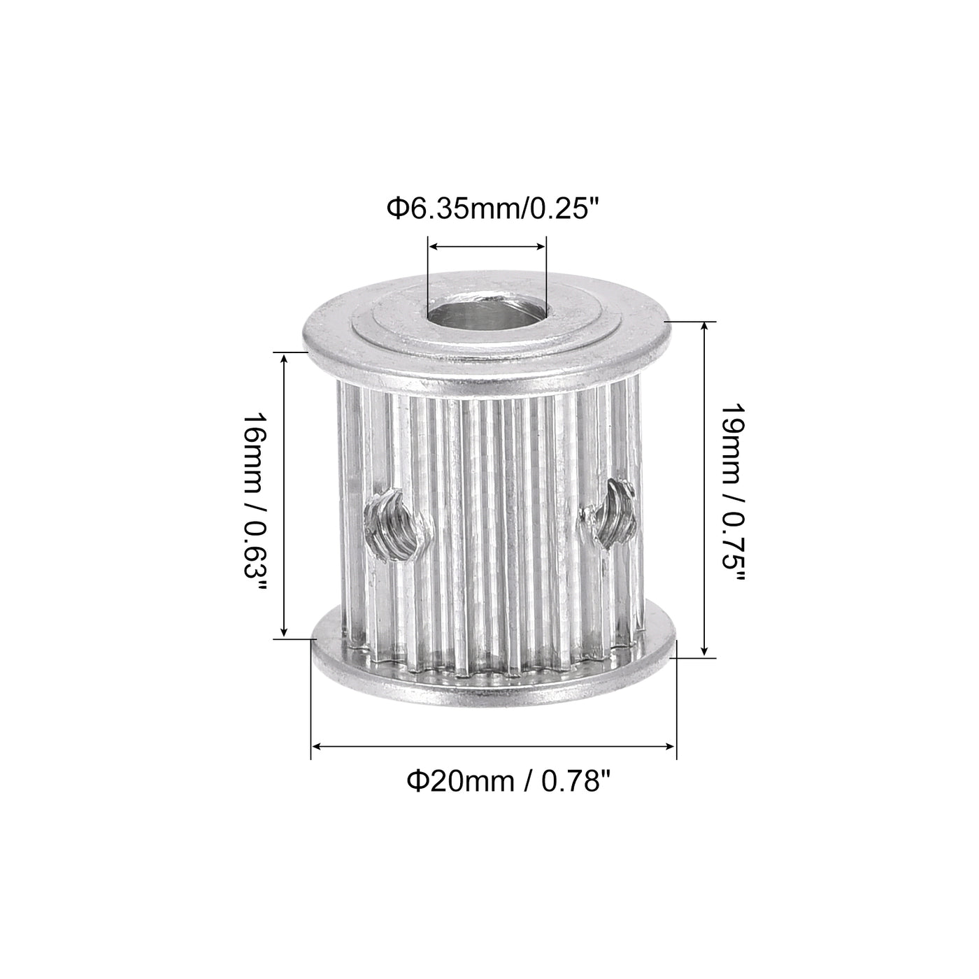 Harfington Timing Pulley Synchronous Wheel Belts Drive Gear Screw for Belt, 3D Printer, CNC