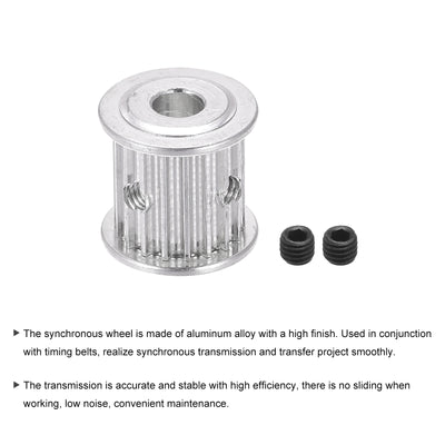 Harfington Timing Pulley Synchronous Wheel Belts Drive Gear Screw for Belt, 3D Printer, CNC