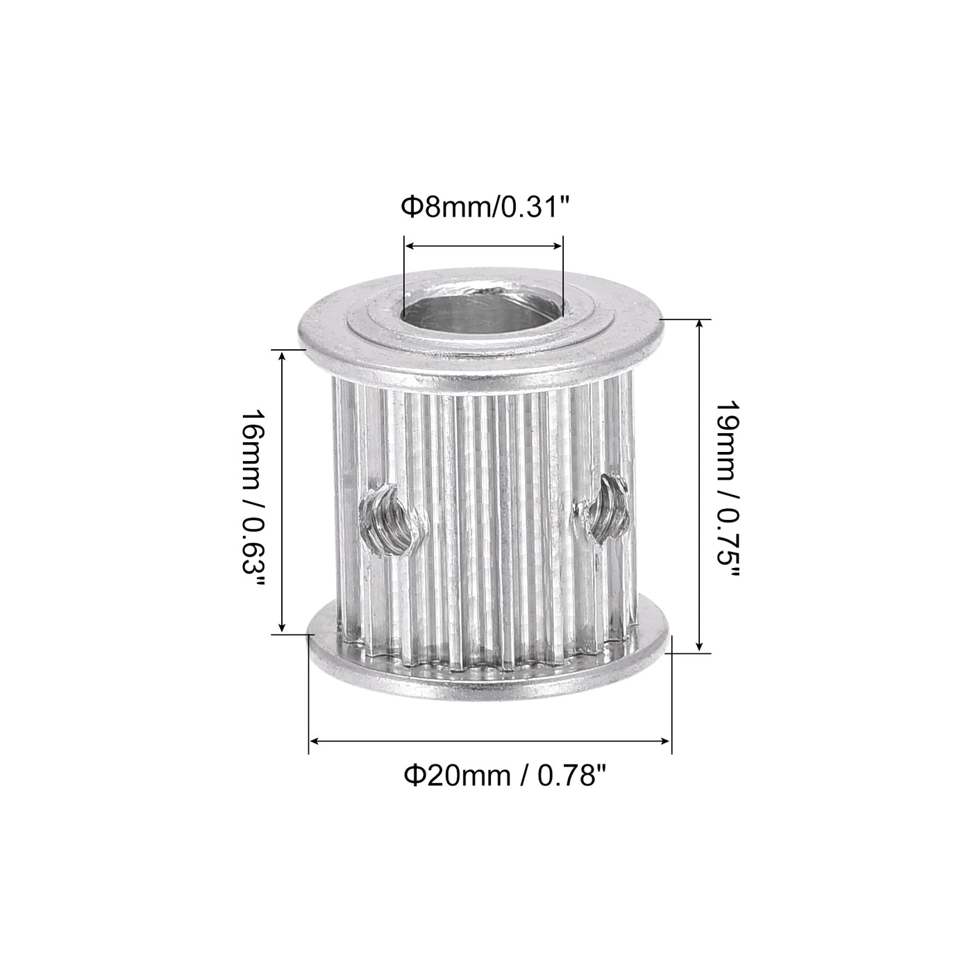Harfington Timing Pulley Synchronous Wheel Belts Drive Gear Screw for Belt, 3D Printer, CNC