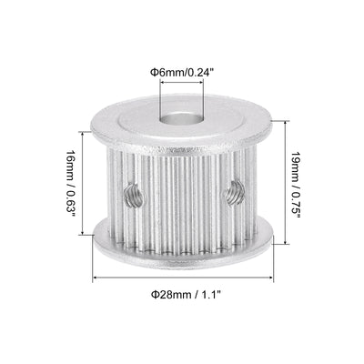 Harfington Timing Pulley Synchronous Wheel Belts Drive Gear with Screws for Belt, 3D Printer CNC