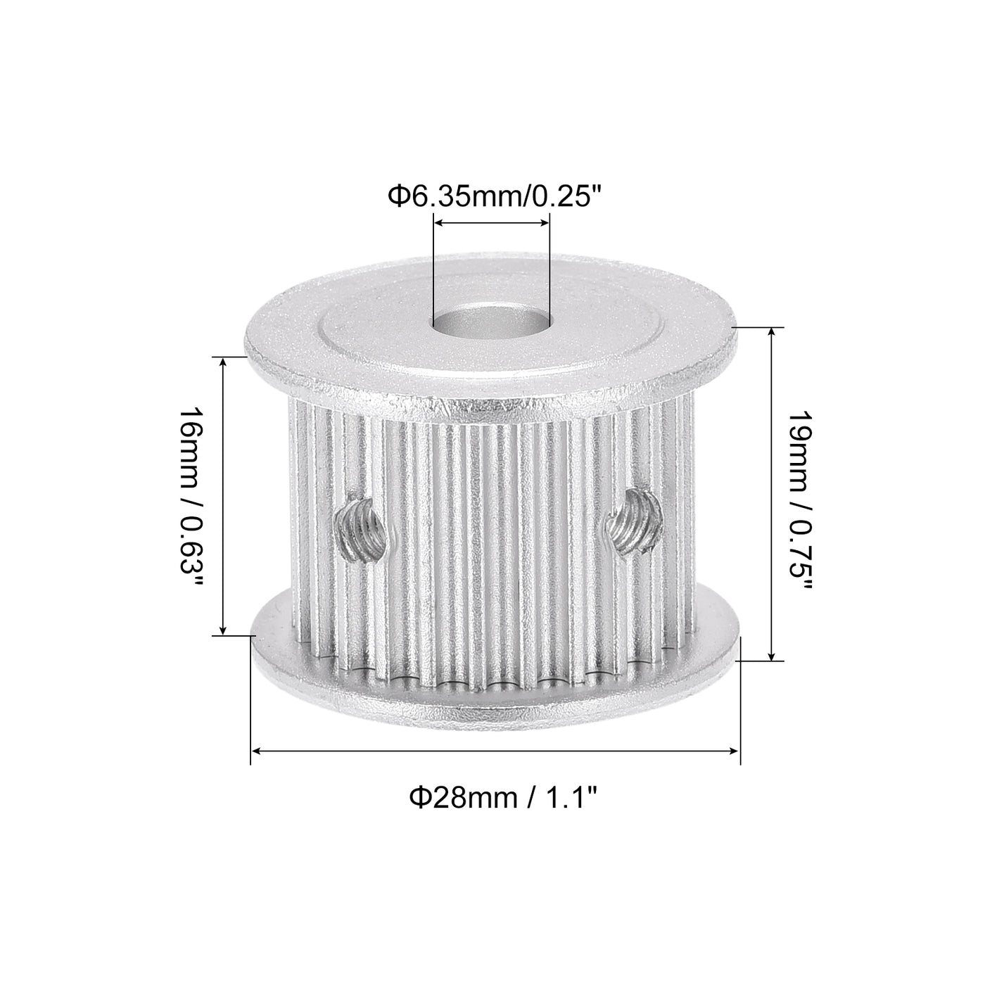 Harfington Timing Pulley Synchronous Wheel Belts Drive Gear with Screws for Belt, 3D Printer CNC