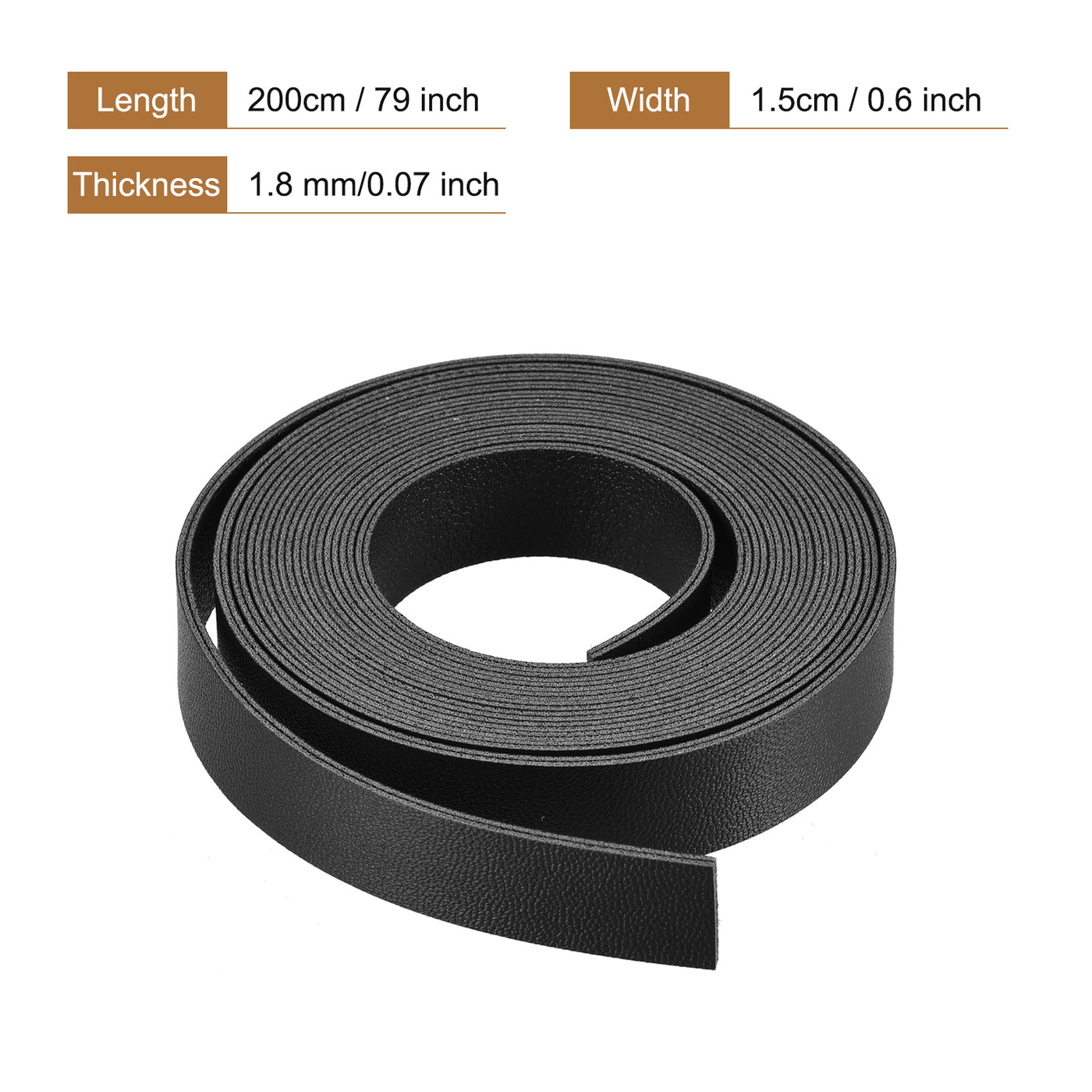 Harfington Faux Leather Strip Leather Strap Double-Sided for DIY Crafts, Belts, Bags