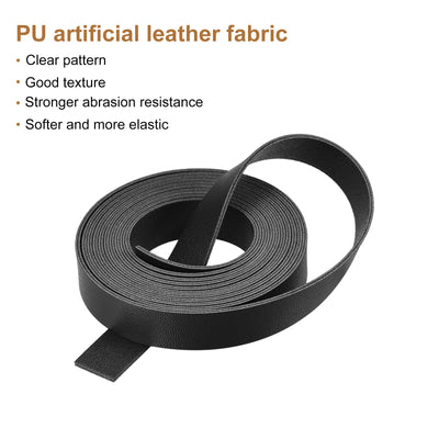 Harfington Faux Leather Strip Leather Strap Double-Sided for DIY Crafts, Belts, Bags