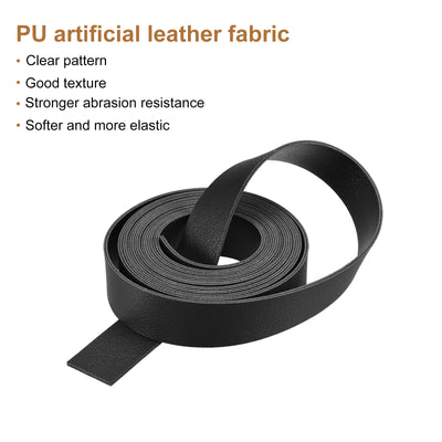 Harfington Faux Leather Strip Leather Strap Double-Sided for DIY Crafts, Belts, Bags