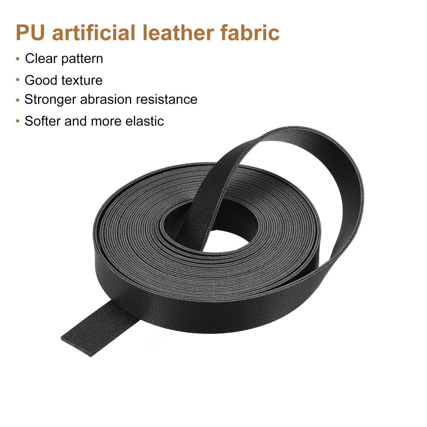 Harfington Faux Leather Strip Leather Strap Double-Sided for DIY Crafts, Belts, Bags