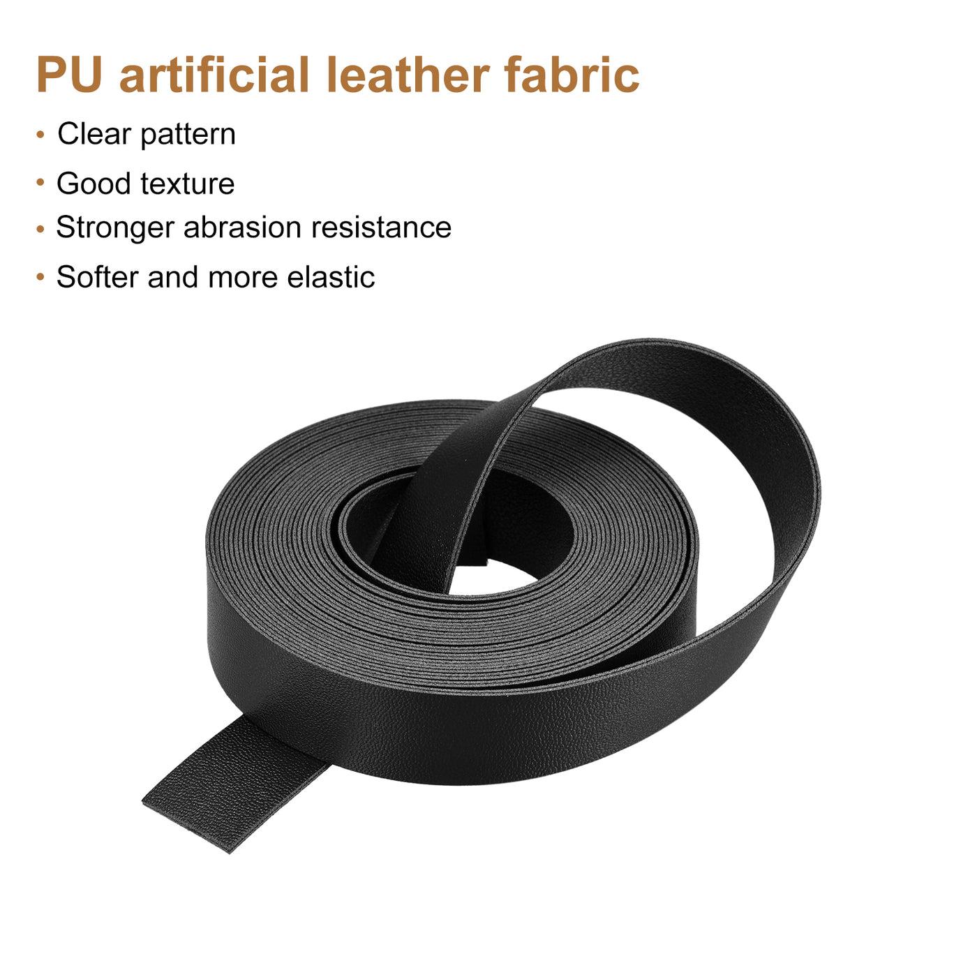 Harfington Faux Leather Strip Leather Strap Double-Sided for DIY Crafts, Belts, Bags