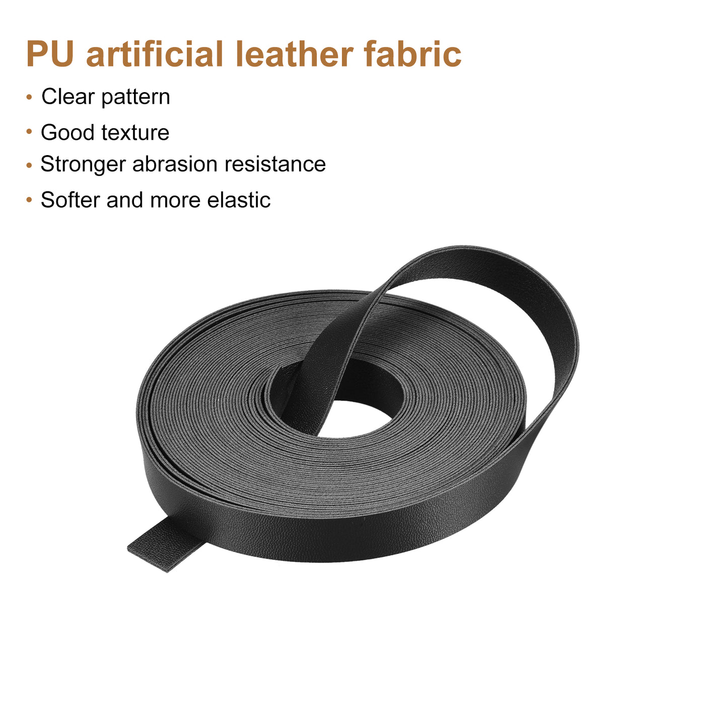 Harfington Faux Leather Strip Leather Strap Double-Sided for DIY Crafts, Belts, Bags