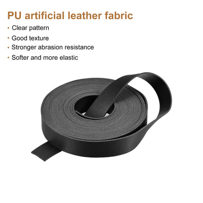 Harfington Faux Leather Strip Leather Strap Double-Sided for DIY Crafts, Belts, Bags