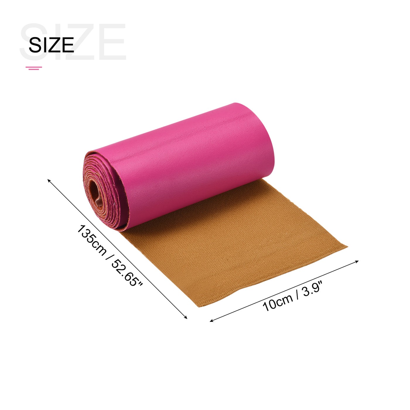 Harfington Faux Leather Strip, Leather Strap Double-Sided for DIY Craft, Belt, Bag