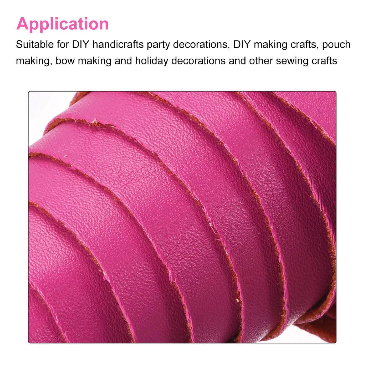 Harfington Faux Leather Strip, Leather Strap Double-Sided for DIY Craft, Belt, Bag