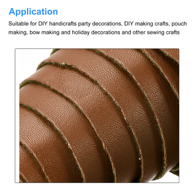 Harfington Faux Leather Strip, Leather Strap Double-Sided for DIY Craft, Belt, Bag