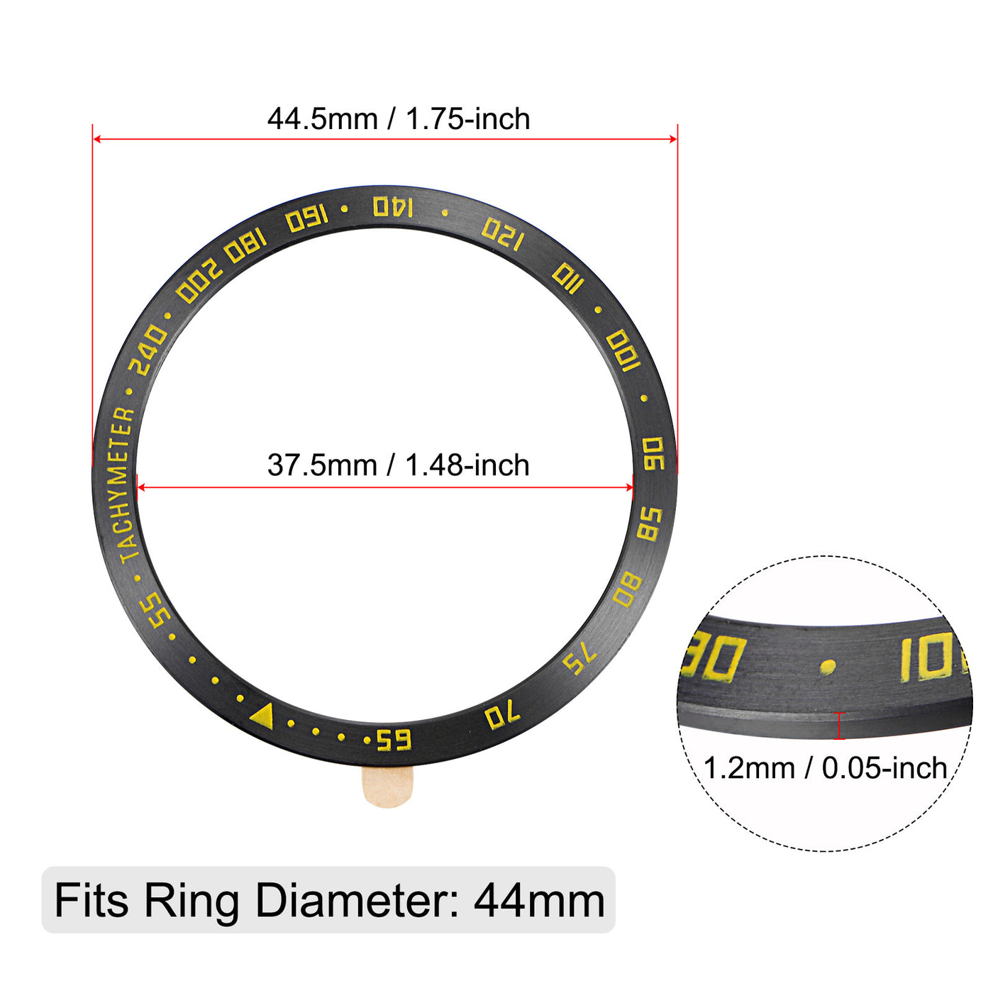 uxcell Uxcell Watch Bezel Ring Adhesive Cover Style B Anti-Scratch Protector