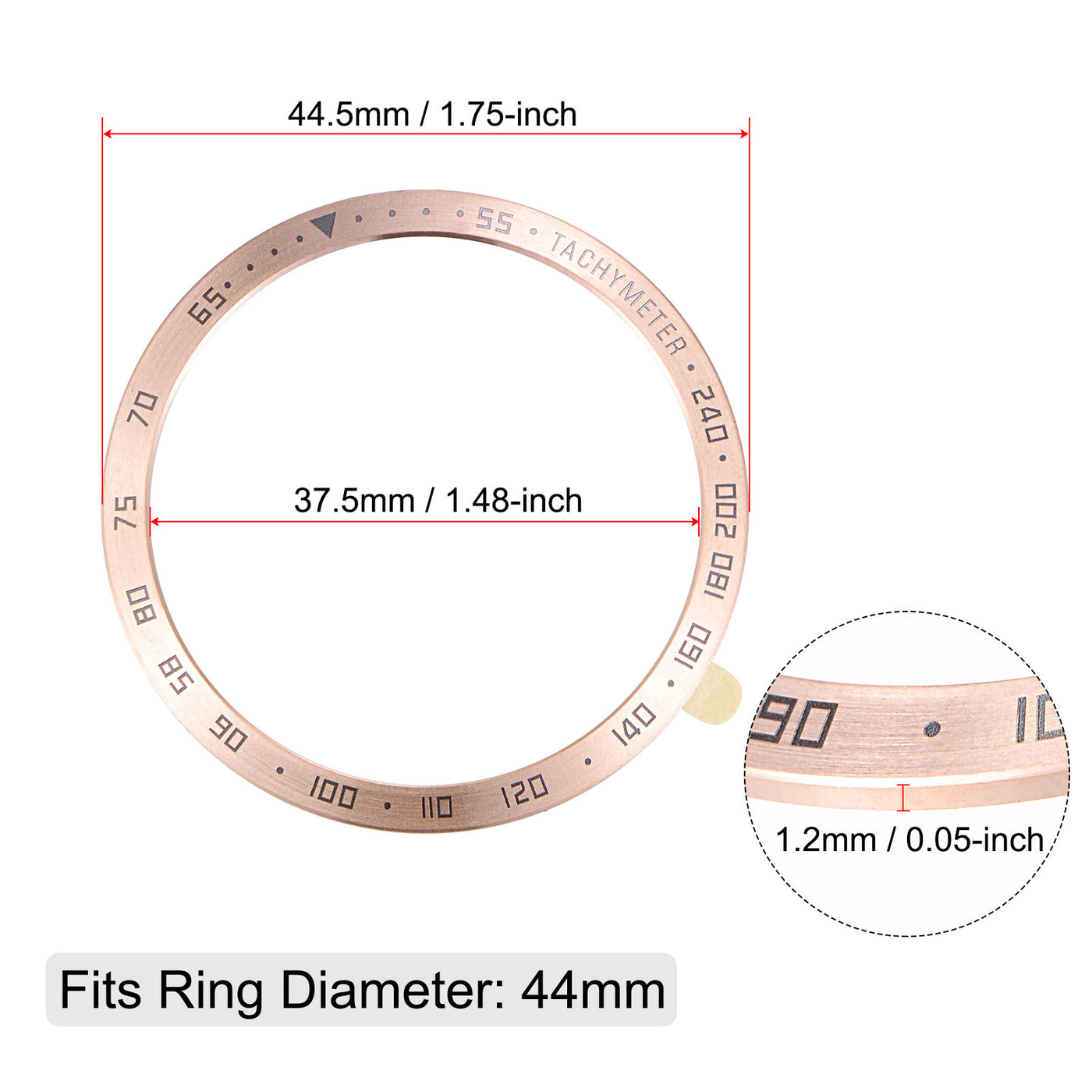 uxcell Uxcell Watch Bezel Ring Adhesive Cover Style B Anti-Scratch Protector