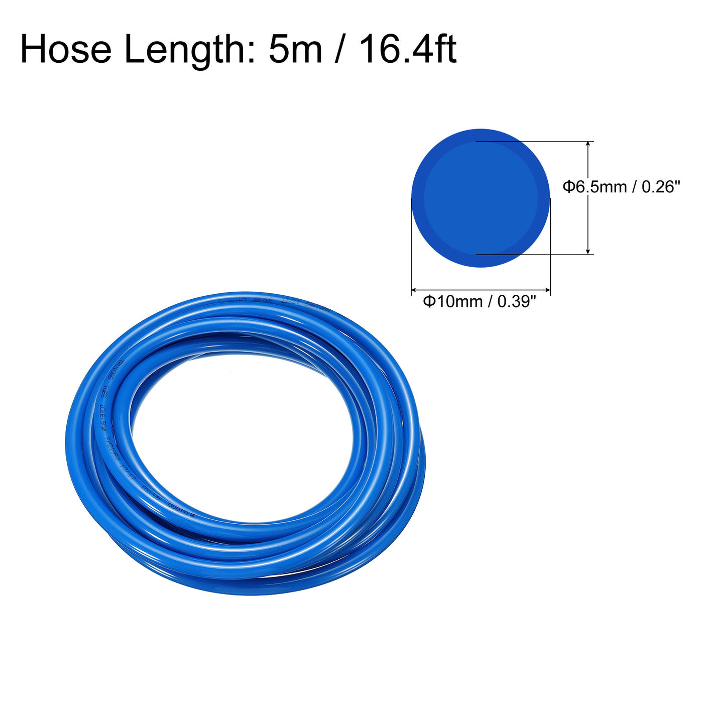 Harfington Pneumatic PU Air Hose Pipe Kit, Tube Connectors with Push to Connect Fitting