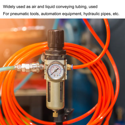 Harfington Pneumatic PU Air Hose Pipes Kit, Tube Connector with Push to Connect Fitting