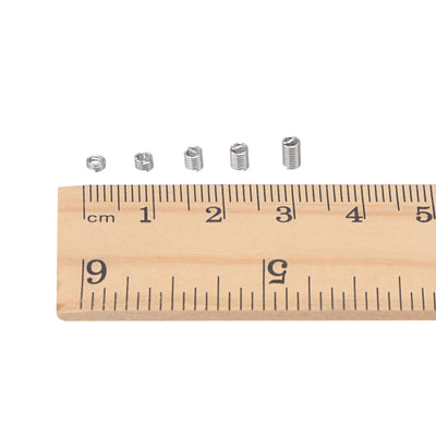 Harfington Uxcell Wire Thread Inserts 2-56 UNC 1.5D 304 Stainless Steel Helical Type Coiled Wire Screw Repair Threaded Sleeve Steel Sheath 5pcs