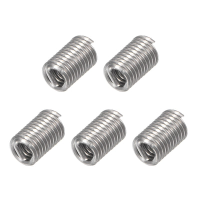 Harfington Uxcell Wire Thread Inserts 4-40 UNC 3.0D 304 Stainless Steel Helical Type Coiled Wire Screw Repair Threaded Sleeve Steel Sheath 5pcs