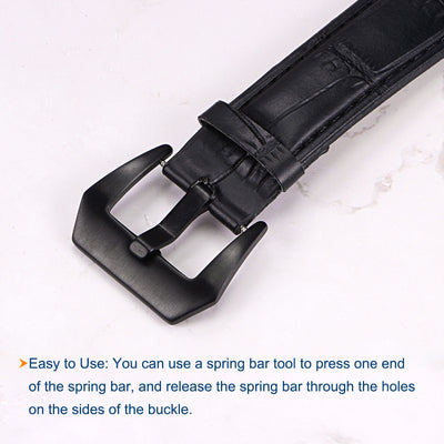 Harfington Watch Strap Clasp, Frosted PVD Buckle, for Watch Bands with Spring Bar Remover