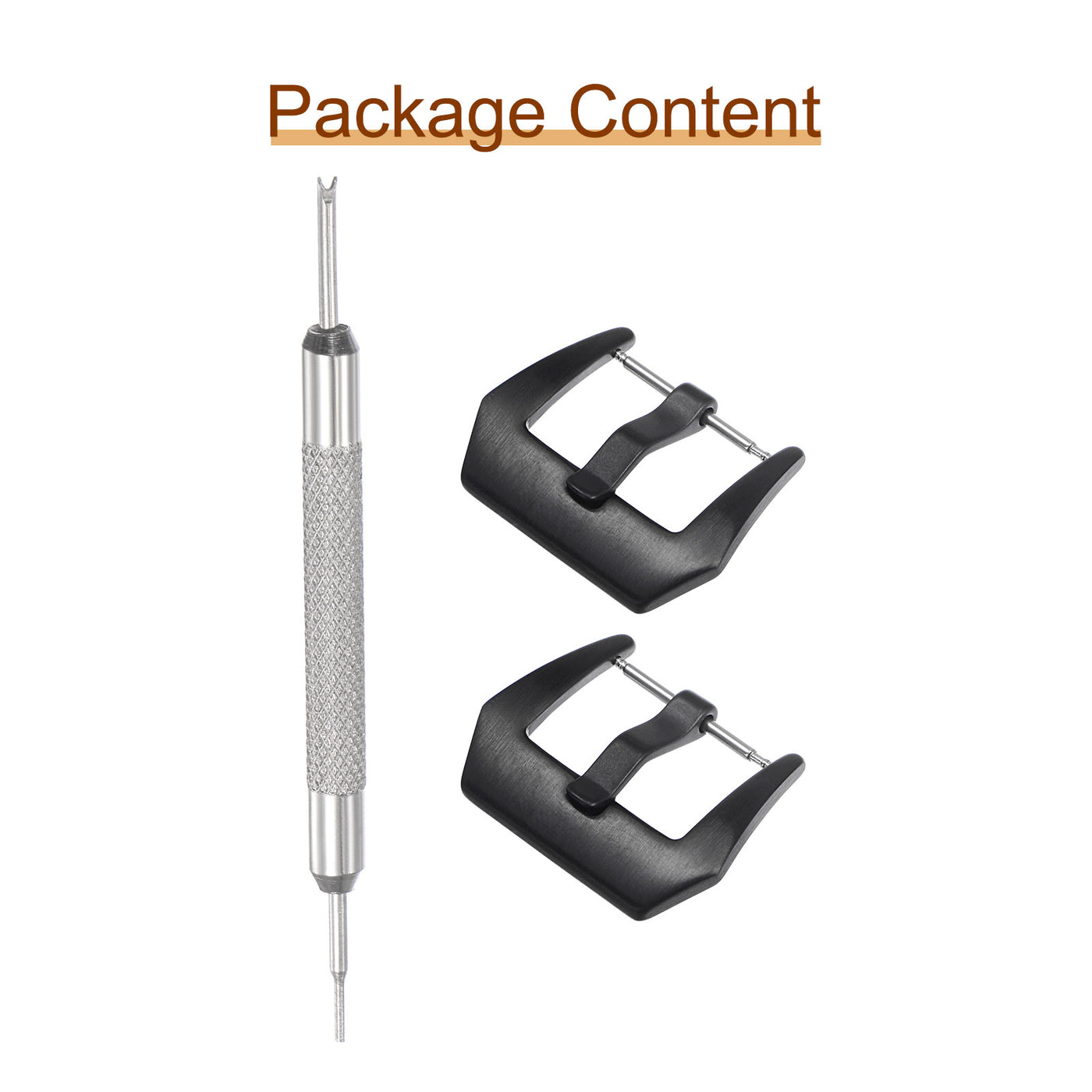 uxcell Watch Strap Clasp, Frosted PVD Buckle, for Watch Bands with Spring Bar Remover