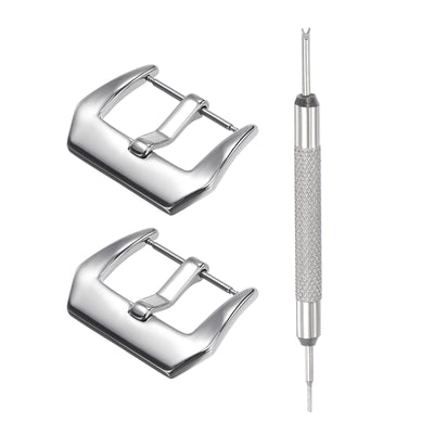 Harfington Watch Strap Clasp, Polished PVD Buckle, for Watch Bands with Spring Bar Remover