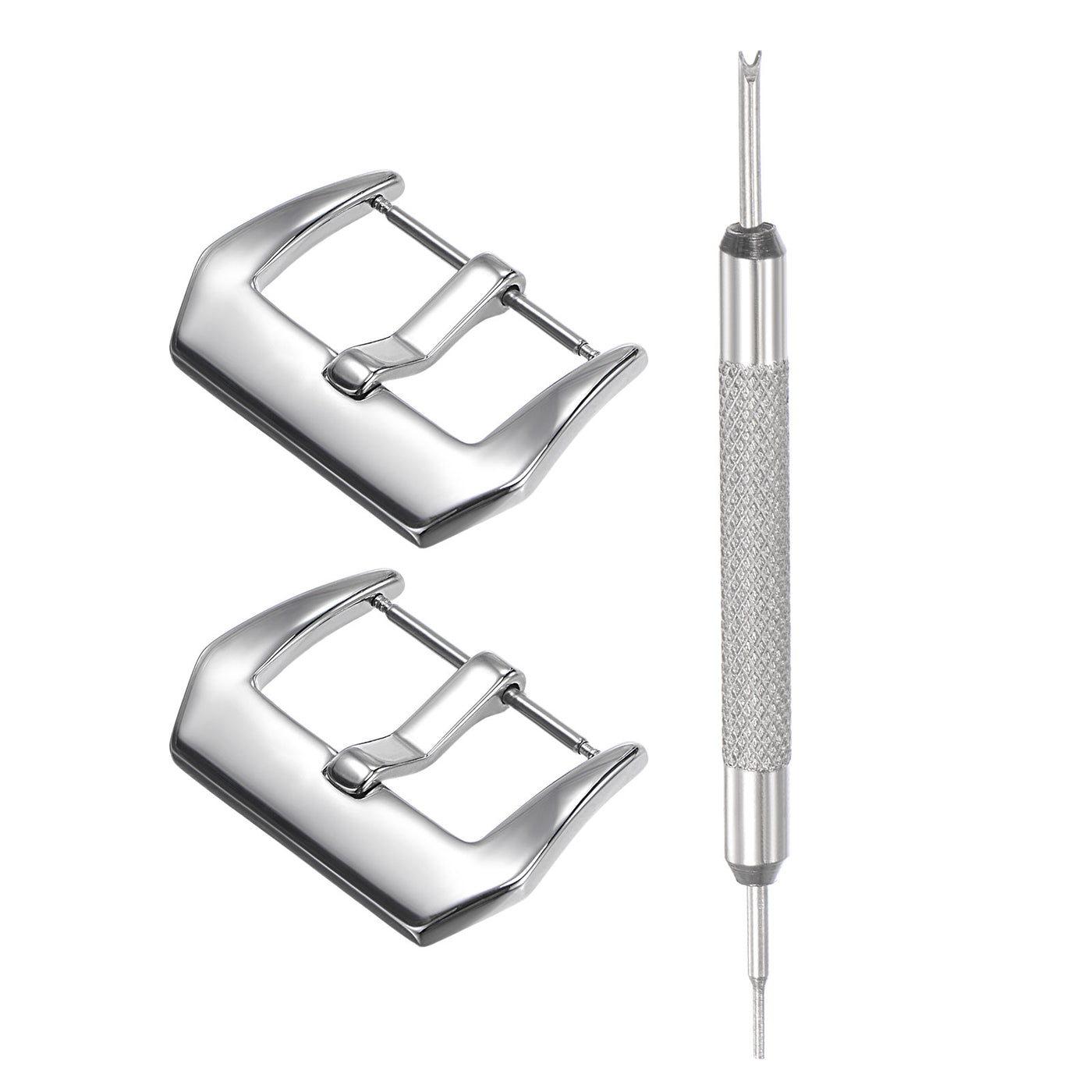 uxcell Watch Strap Clasp, Polished PVD Buckle, for Watch Bands with Spring Bar Remover