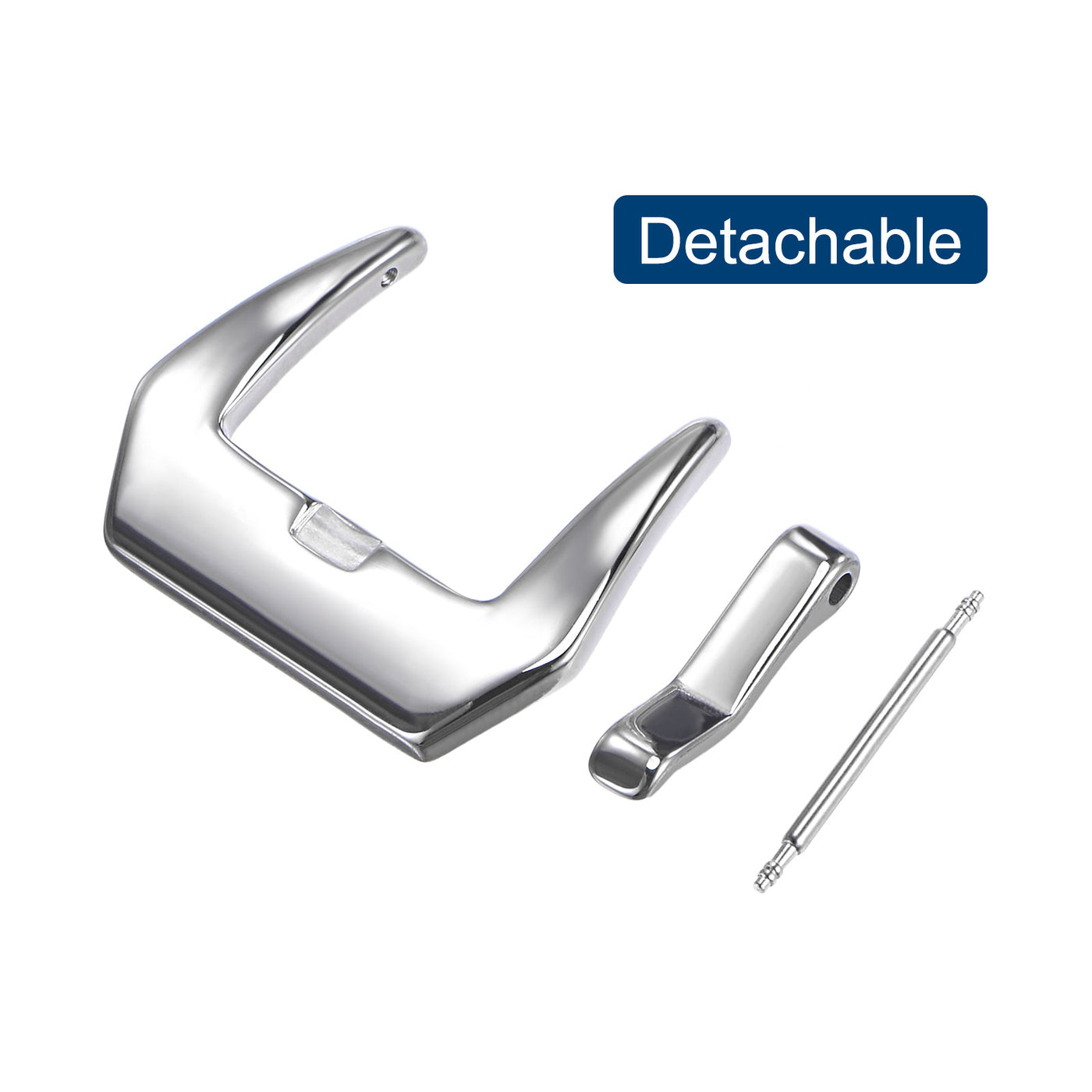 uxcell Watch Strap Clasps, Polished, Frosted PVD Buckle, for Watch Bands with Remover