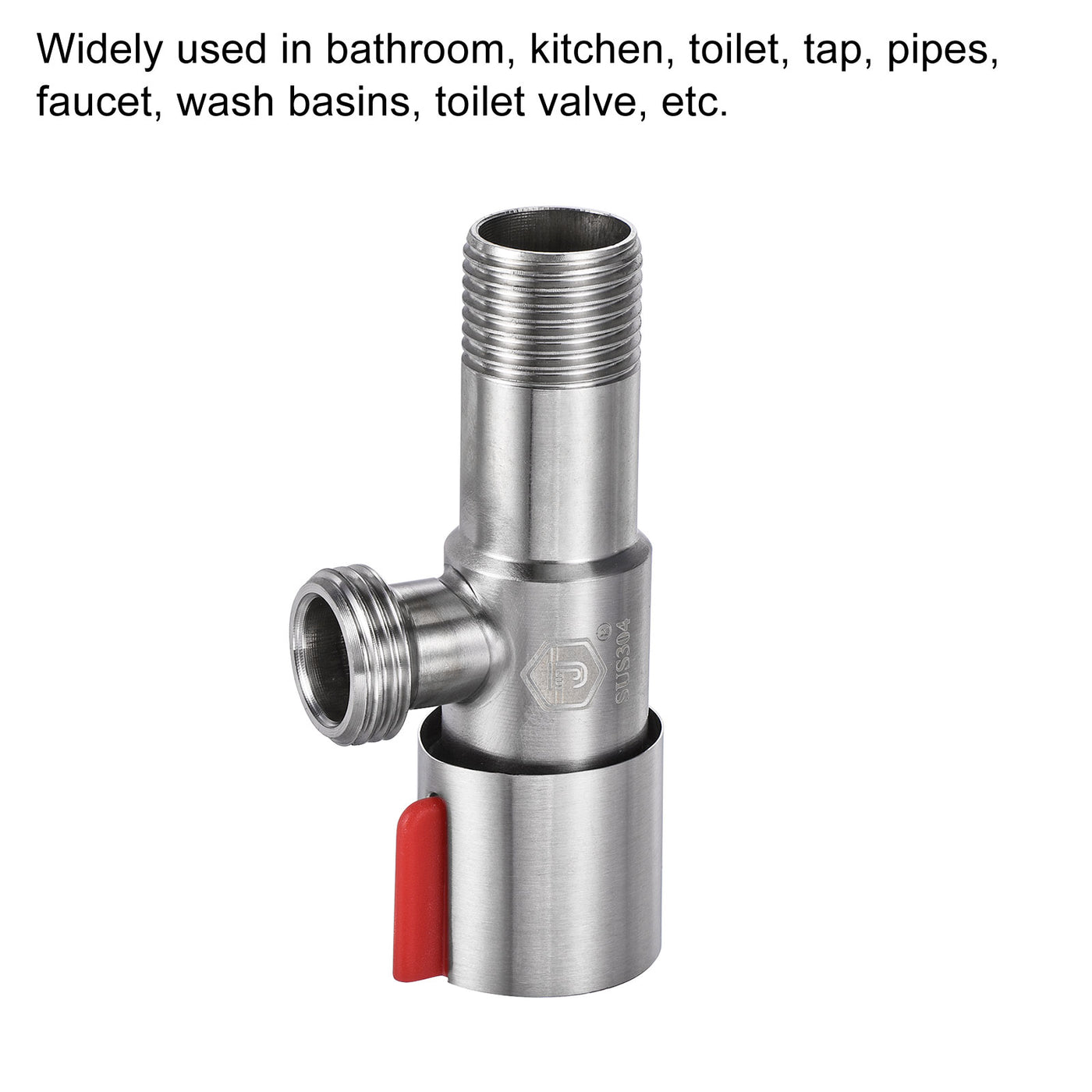 Harfington Household Angle Valve 304 Stainless Steel Water Stop Valve for Toilet Faucet Water Heater