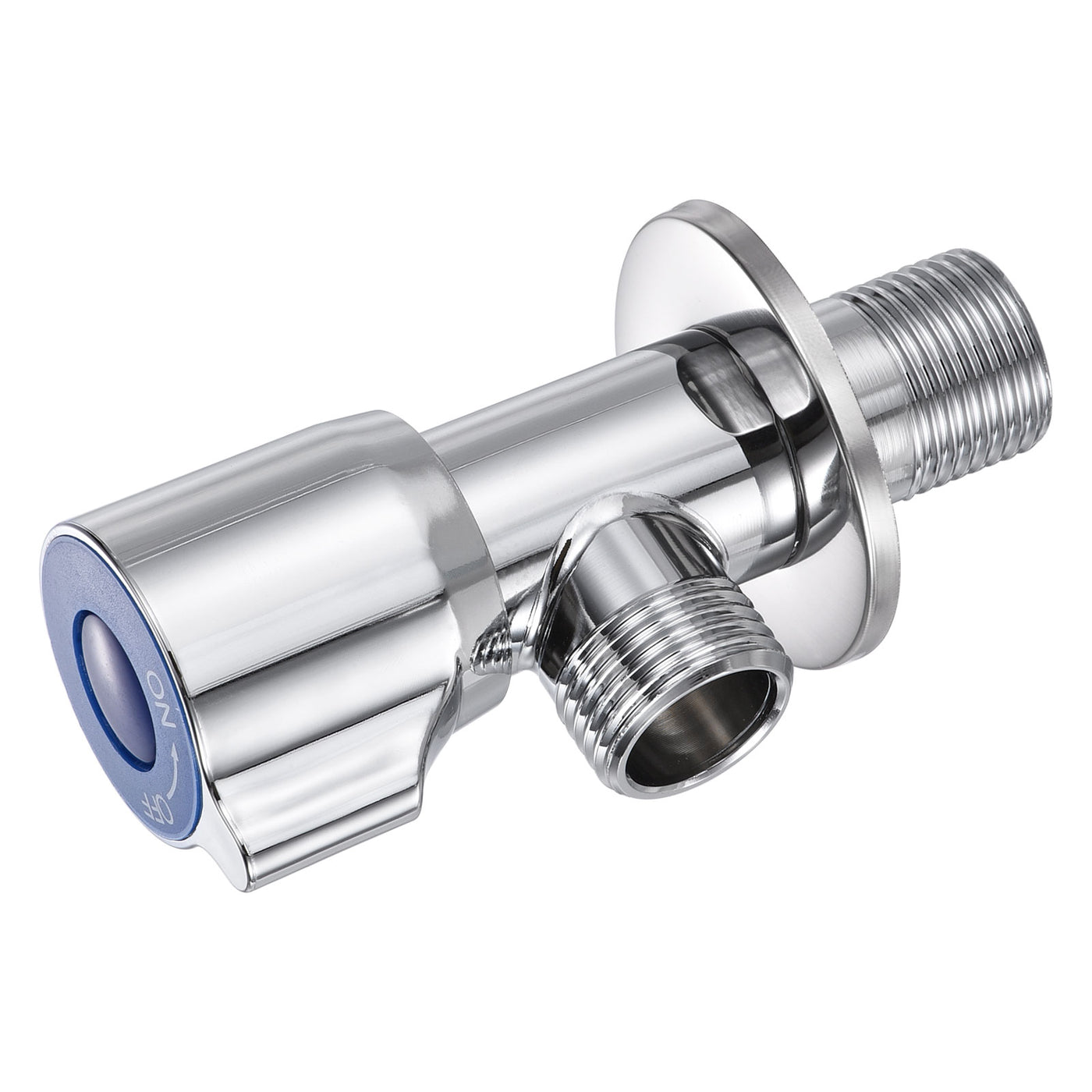 Harfington Household Angle Valve Rotary Nickel Plated Brass Water Stop Valve for Toilet Faucet Water Heater