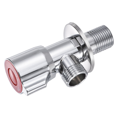 Harfington Household Angle Valve Rotary Nickel Plated Brass Water Stop Valve for Toilet Faucet Water Heater