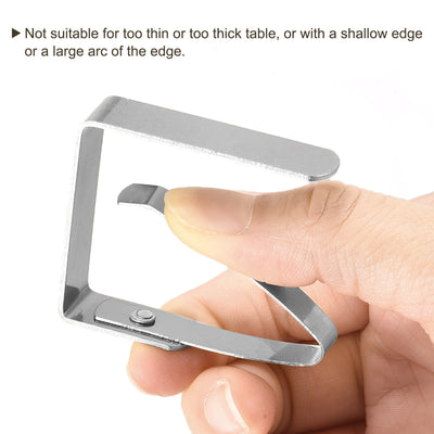Harfington Tablecloth Clips 430 Stainless Steel Holder for Home Restaurant Outdoor Picnic Table Cloth Fixing