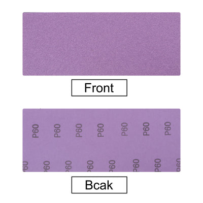 Harfington 15 Pcs Purple Sanding Sheets 60 Grit 9" x 3.7" Aluminum Oxide Sandpapers