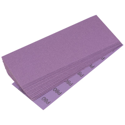 Harfington 15 Pcs Purple Sanding Sheets 80 Grit 9" x 3.7" Aluminum Oxide Sandpapers