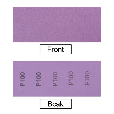Harfington 15 Pcs Purple Sanding Sheets 100 Grit 9" x 3.7" Aluminum Oxide Sandpapers