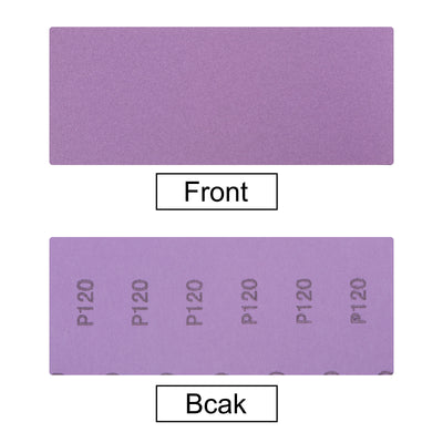 Harfington 15 Pcs Purple Sanding Sheets 120 Grit 9" x 3.7" Aluminum Oxide Sandpapers