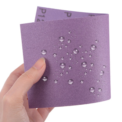 Harfington 15 Pcs Purple Sanding Sheets 120 Grit 9" x 3.7" Aluminum Oxide Sandpapers