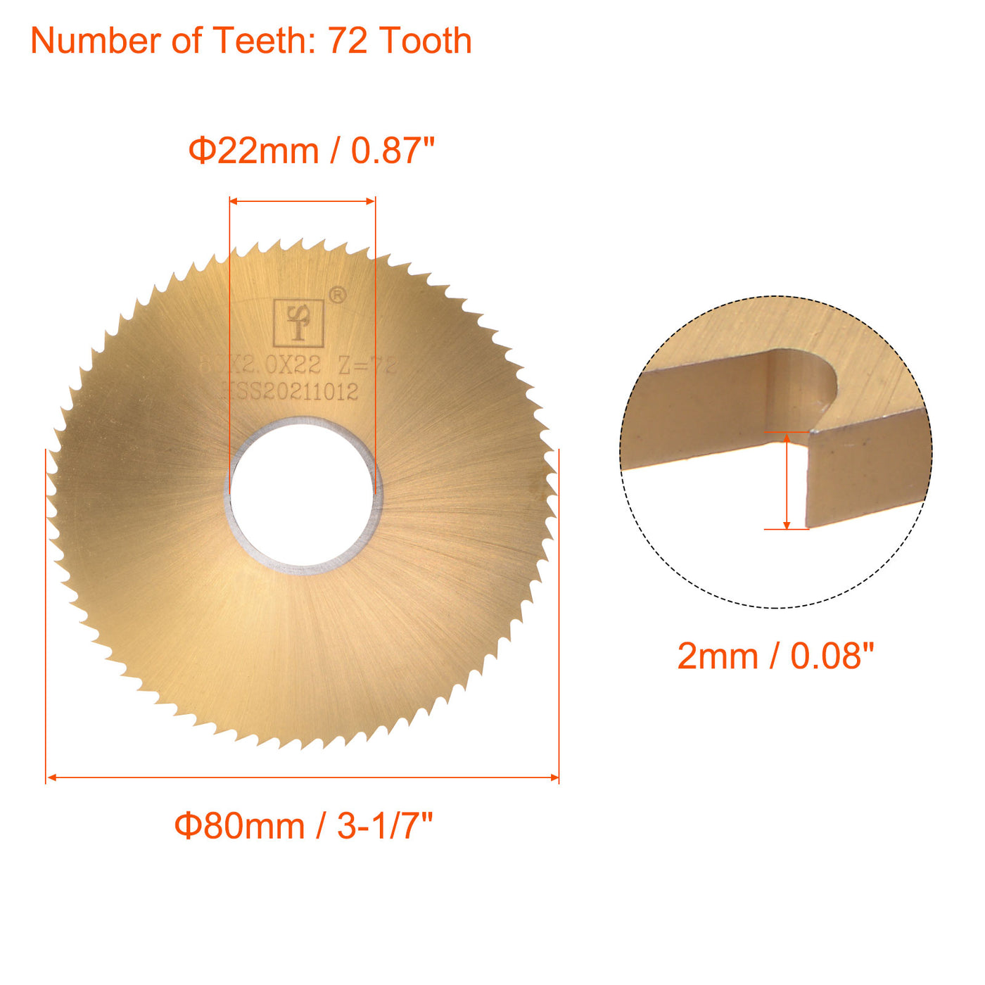 uxcell Titanium Coated Circular Saw Blade Cutter