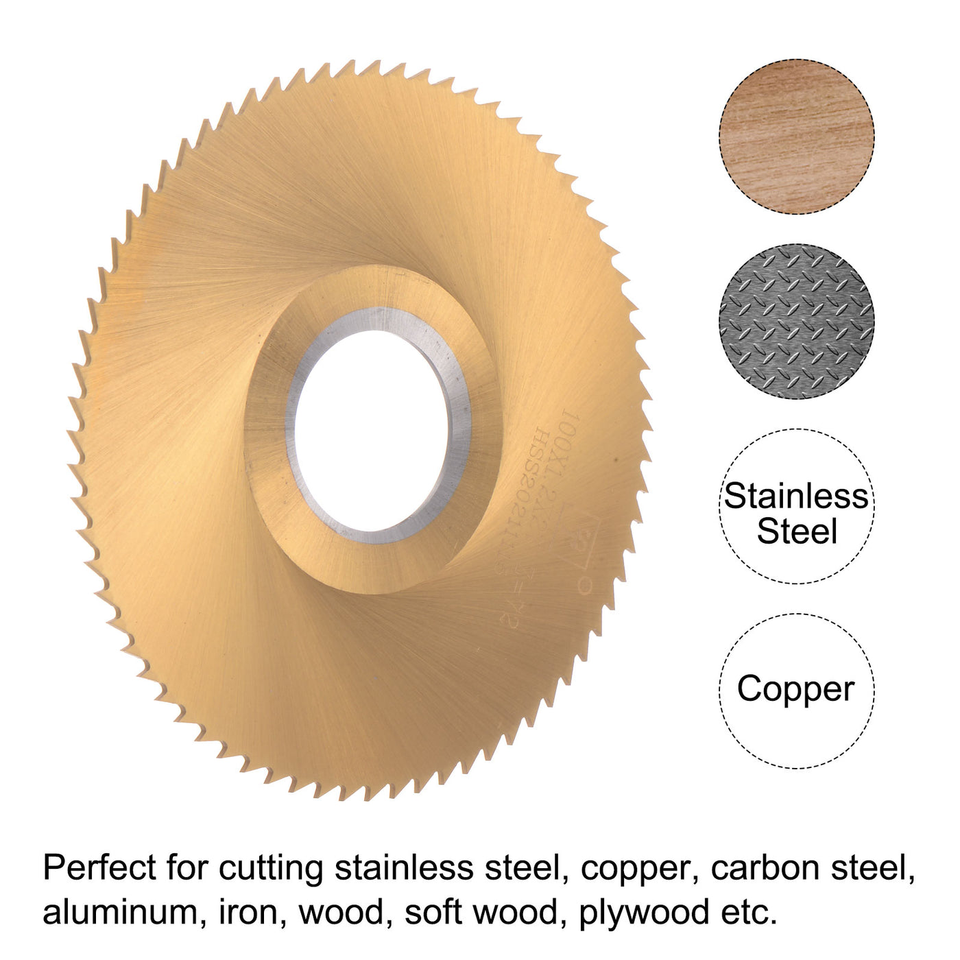 uxcell Titanium Coated Circular Saw Blade Milling Cutter