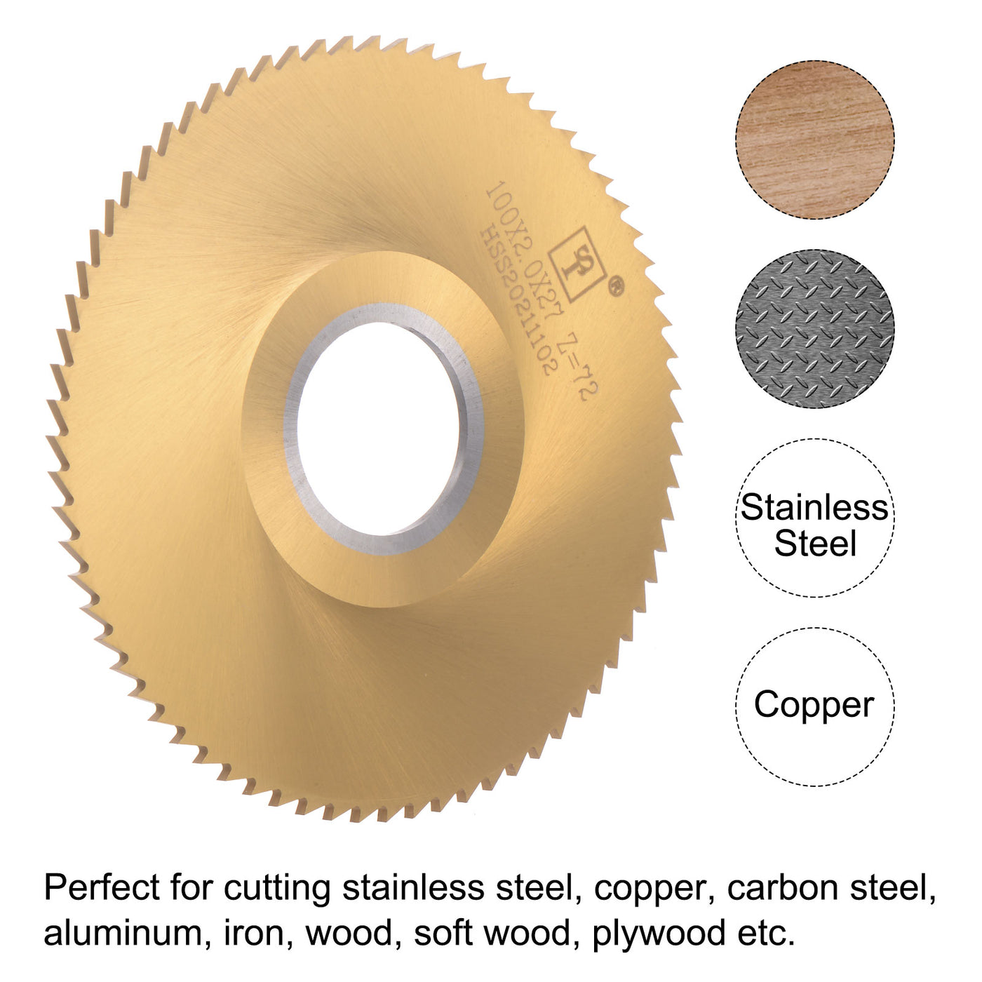 uxcell Titanium Coated Circular Saw Blade Milling Cutter