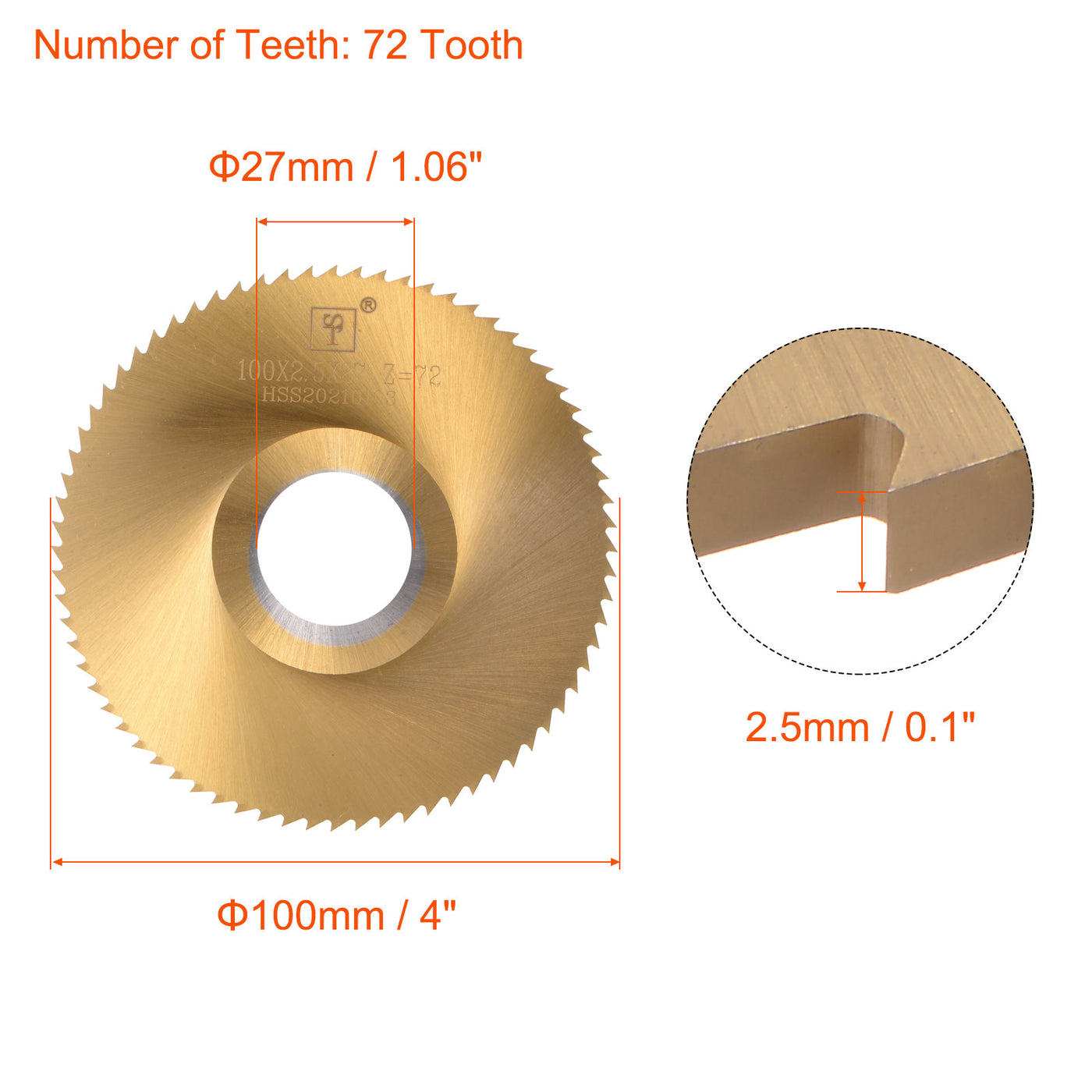 uxcell Titanium Coated Circular Saw Blade Milling Cutter