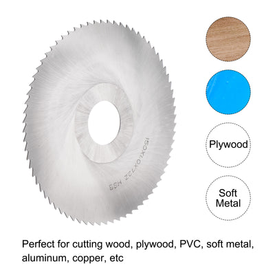 Harfington 150mm Dia 32mm Arbor 1mm Thick 72 Tooth High Speed Steel Circular Saw Blade
