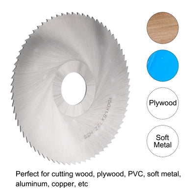 Harfington 150mm Dia 32mm Arbor 1.5mm Thick 72 Tooth High Speed Steel Circular Saw Blade