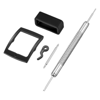Harfington PE Buckle and Rubber Strap Loops, for Watch Band with Spring Bar Remover