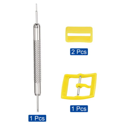 Harfington PE Buckle and Rubber Strap Loops, for Watch Band with Spring Bar Remover