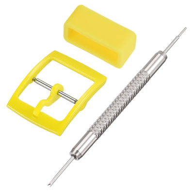 Harfington PE Buckle and Rubber Strap Loops, for Watch Band with Spring Bar Remover