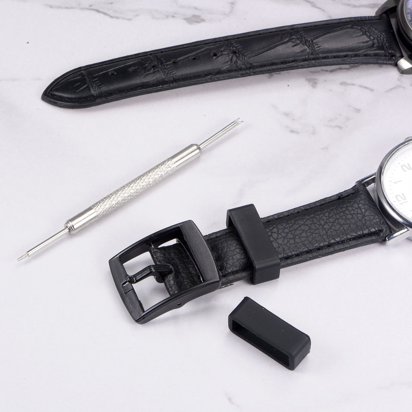 uxcell Uxcell Buckles, Loops for Watch Band with Pin Remover