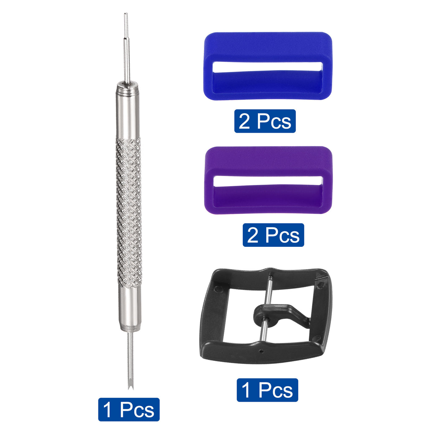 uxcell Buckle Strap Loops for Watch Band W Pin Remover